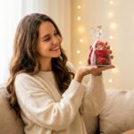 Trojitý Anděl věčného života UARTIK.CZ – tři červené růže v ručně foukaném skle