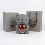 Šedý medvídek s věčnou růží – šperkovnice s dárkovým balením „Love You" - produktový obrázek